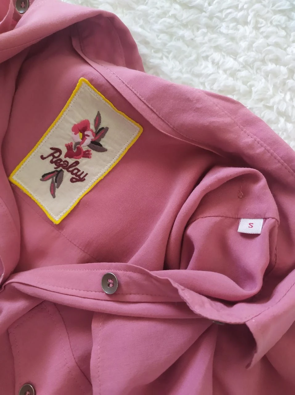 Blusa Feminina Replay Dusty Rose Sem Mangas de Viscose com Babado P – photo 20